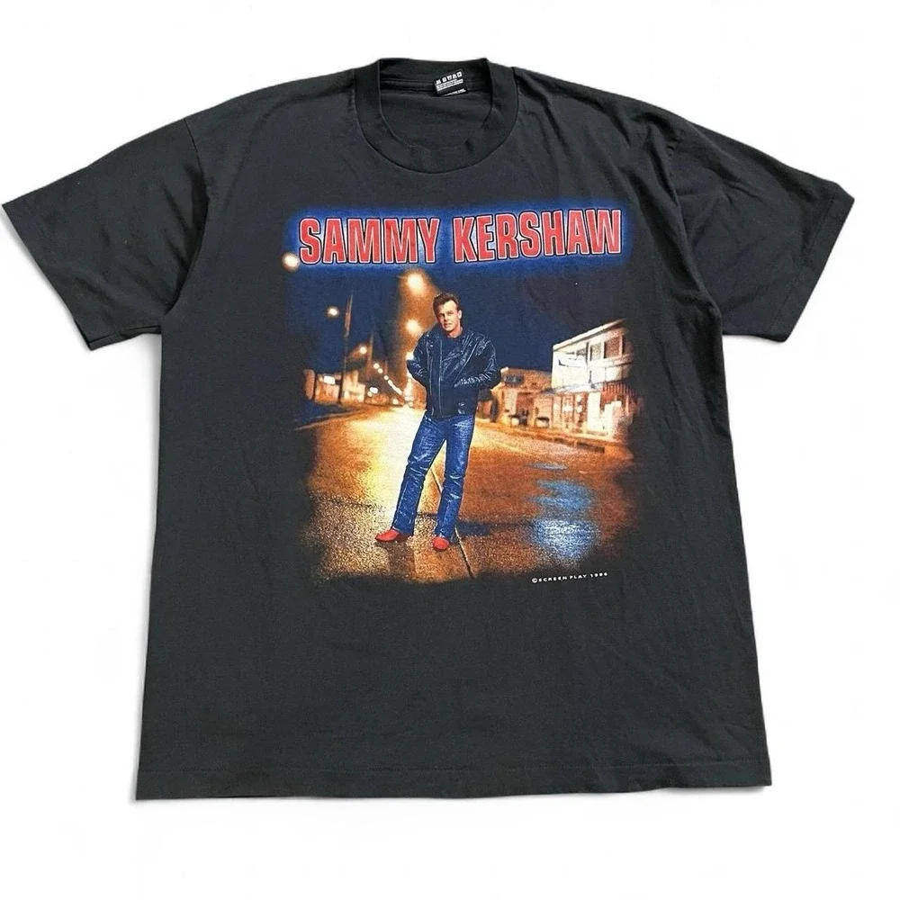 Vintage Sammy Kershaw Politics Religion And Her Tour T-Shirt Single Stitch